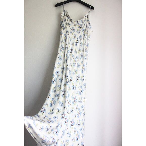 Doen Dresses & Skirts - Doen Sandia Floral Ruffle Silk Blend Twill Midi Dress, New, Size 4